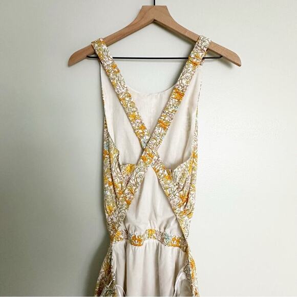 Tuckernuck Hyacinth House Floral Backless Pinafore Maxi Dress - Picture 5 of 6